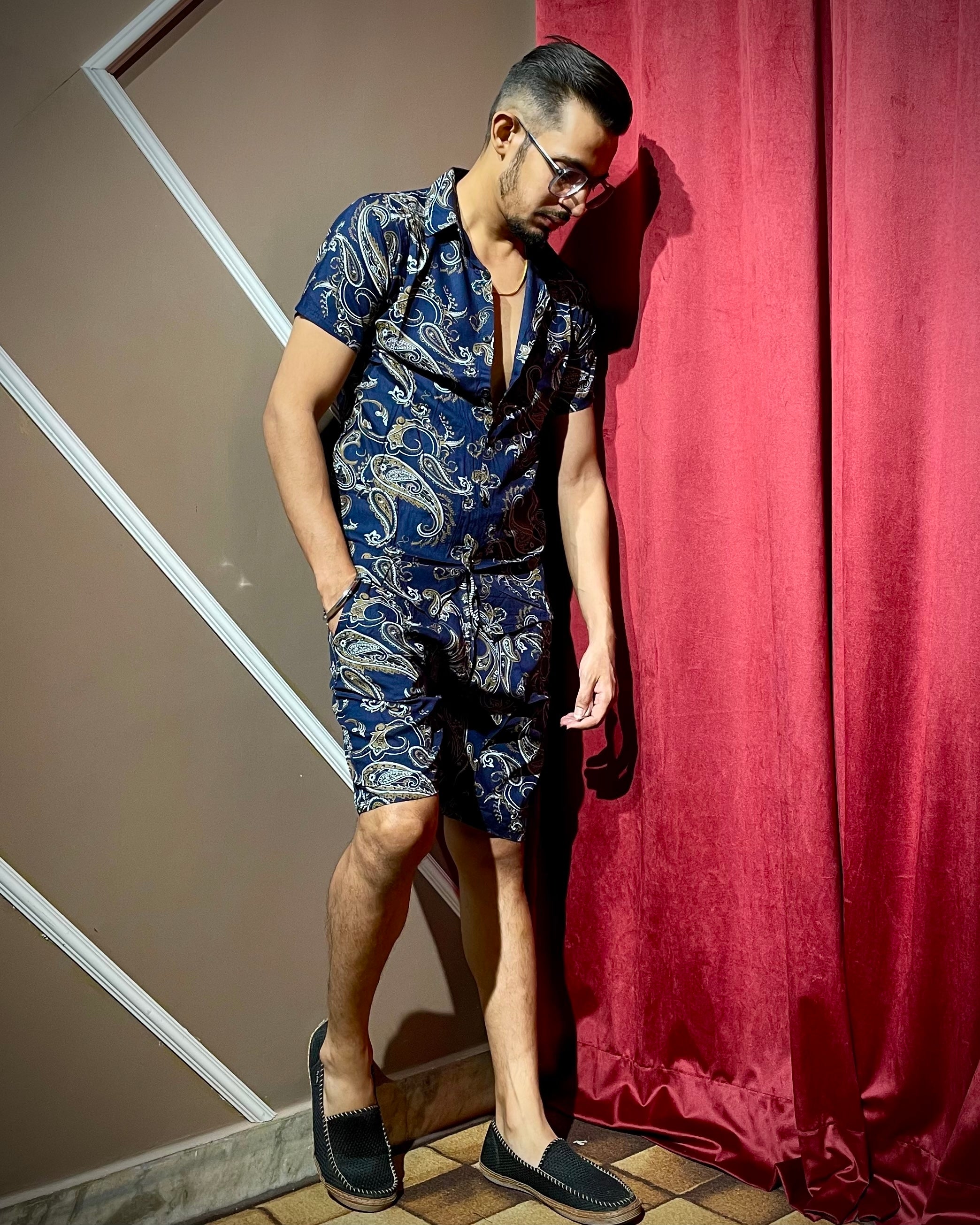 (Blue) Paisley Printed Co-ord Set