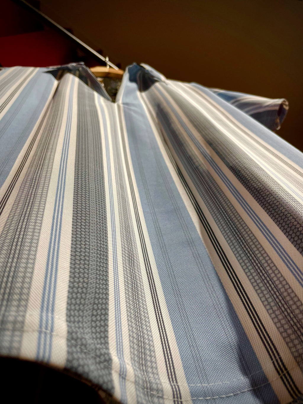 (Blue-White) Zipper Tee