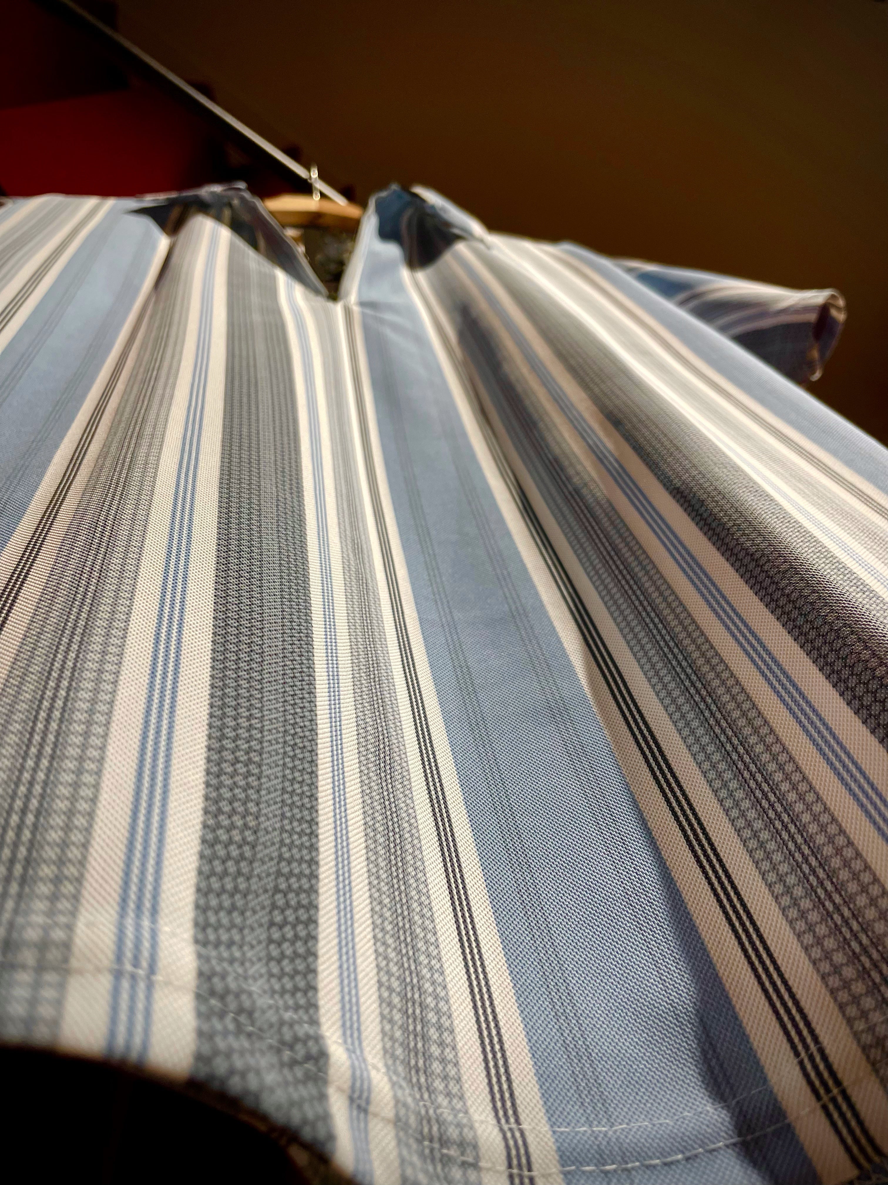 (Blue-White) Zipper Tee