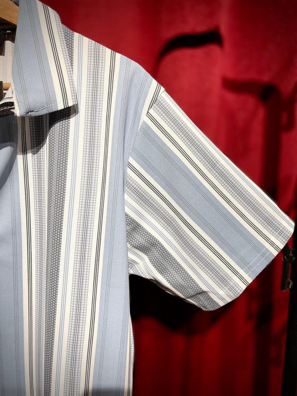 (Blue-White) Zipper Tee