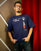 (Blue) Anime Front-Back Graphic Oversized Tee