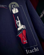 (Blue) Anime Front-Back Graphic Oversized Tee