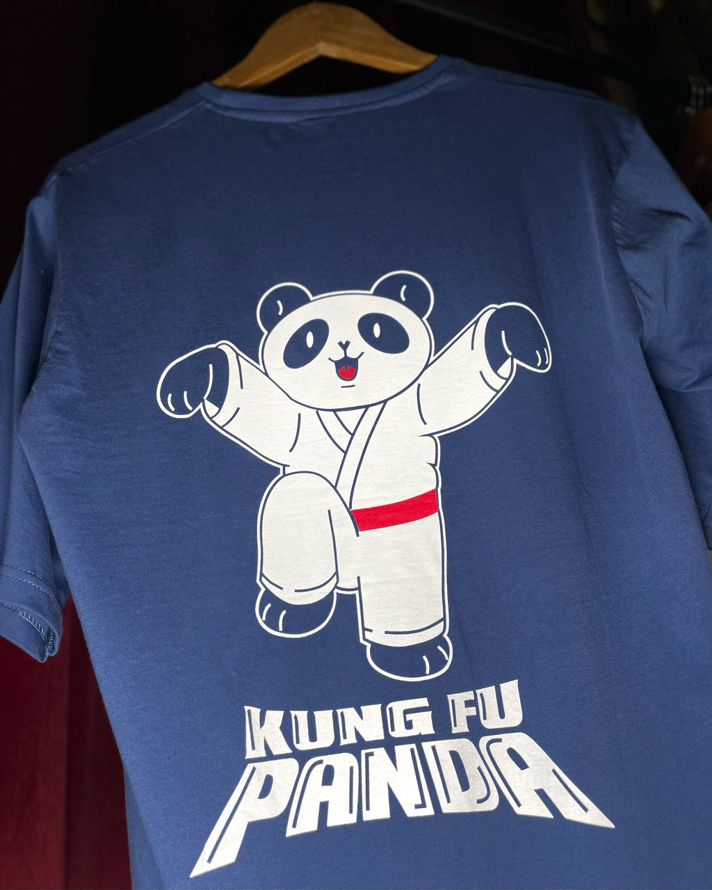 (Blue) Kung Fu Panda Avtar Front-Back Graphic Oversized Tee