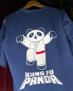 (Blue) Kung Fu Panda Avtar Front-Back Graphic Oversized Tee