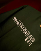 (Bottle Green) Anime Front-Back Graphic Oversized Tee