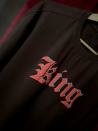 (Brown) King Lion Graphic 3D Print Oversized Tee