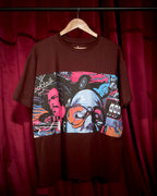 (Brown) Cocktails & Dreams Front Graphic Oversized Tee