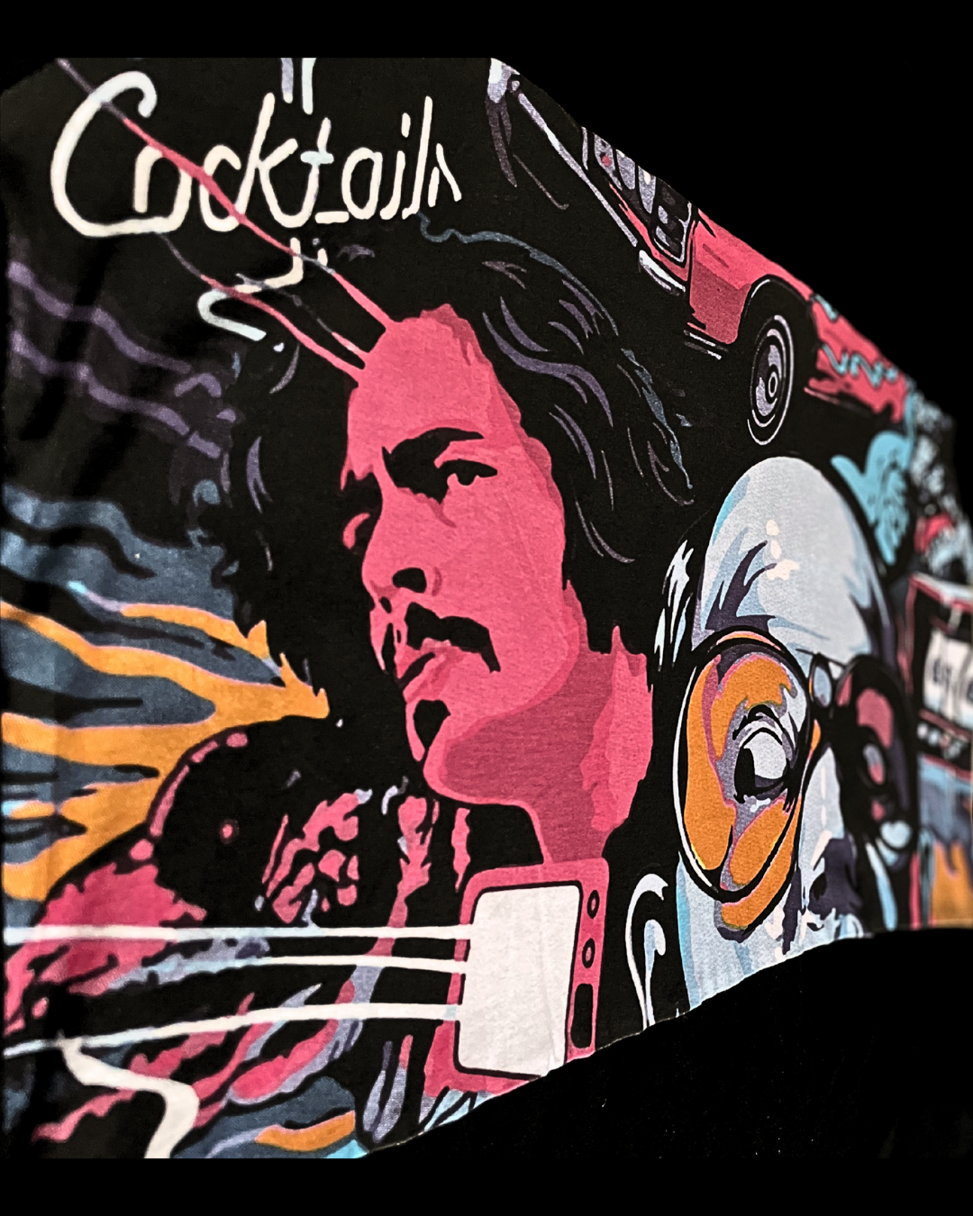 (Lavender) Cocktails & Dreams Front Graphic Oversized Tee