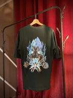 (Dark Green) Anime Graphic 3D Print Oversized Tee