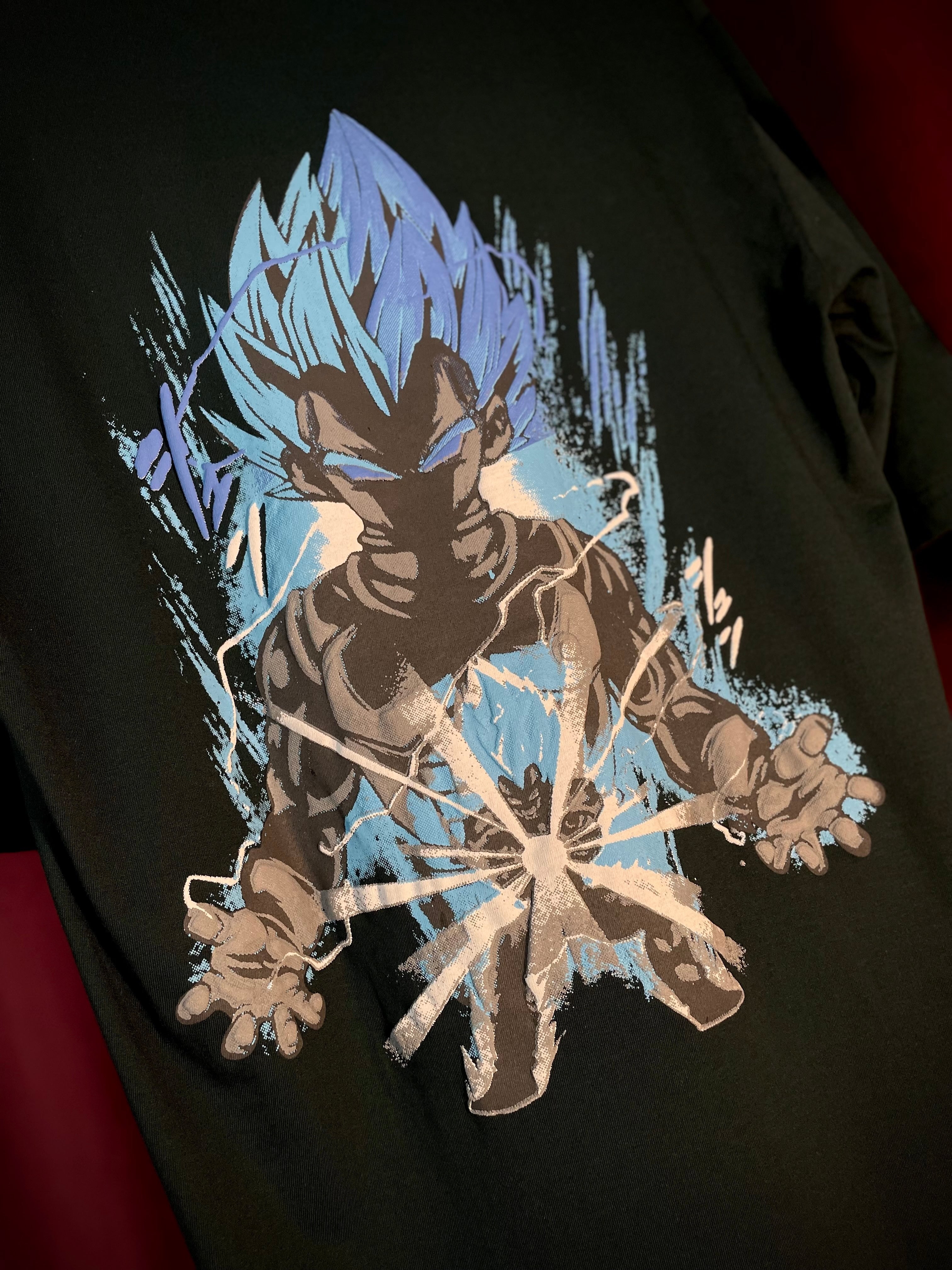 (Dark Green) Anime Graphic 3D Print Oversized Tee