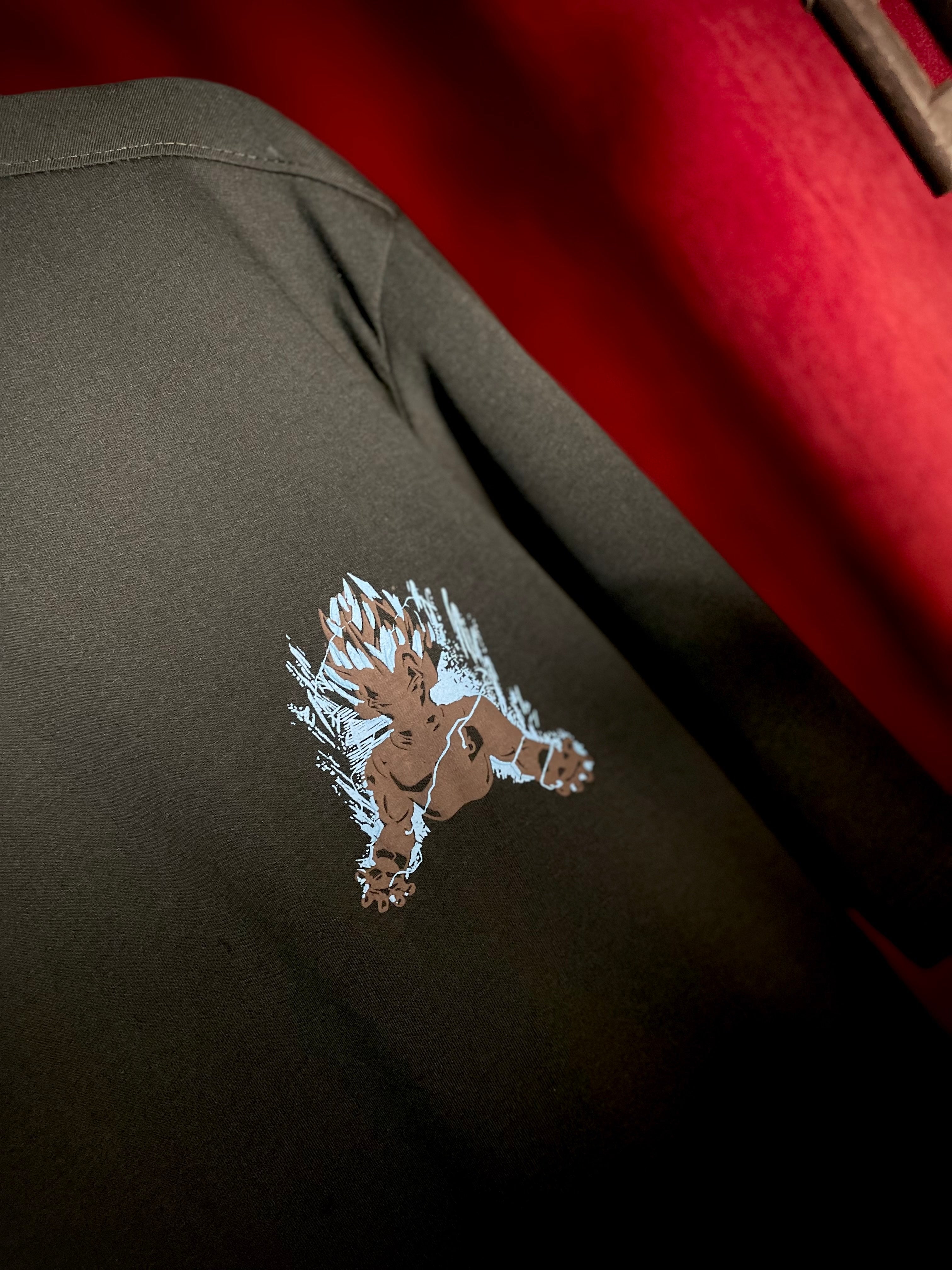 (Dark Green) Anime Graphic 3D Print Oversized Tee