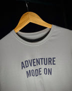 (Grey) Biker Panda Avtar Front-Back Graphic Oversized Tee