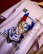 (Lavender) Anime Front-Back Graphic Oversized Tee