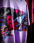 (Lavender) Cocktails & Dreams Front Graphic Oversized Tee