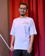 (Light Blue) Sleeping Panda Front-Back Graphic Oversized Tee