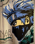 (Light Grey) Anime Front-Back Graphic Oversized Tee