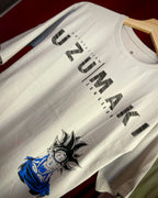 (Light Grey) Anime Front-Back Graphic Oversized Tee