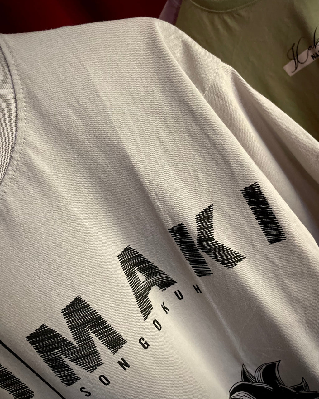 (Light Grey) Anime Front-Back Graphic Oversized Tee