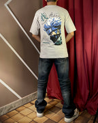 (Light Grey) Anime Front-Back Graphic Oversized Tee