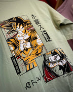 (Mint Green) Anime Front-Back Graphic Oversized Tee