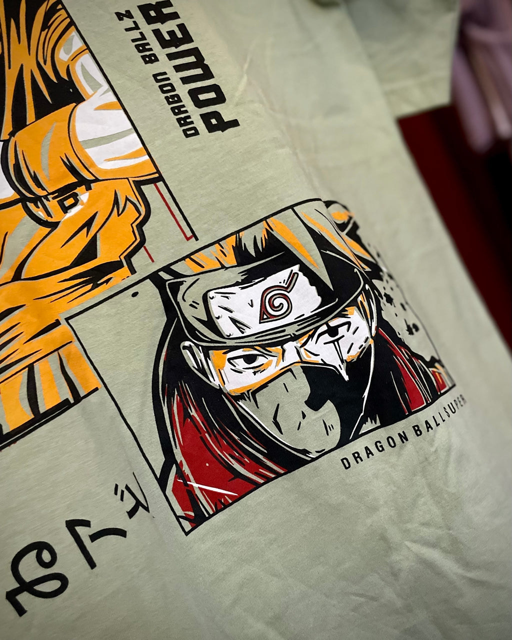 (Mint Green) Anime Front-Back Graphic Oversized Tee