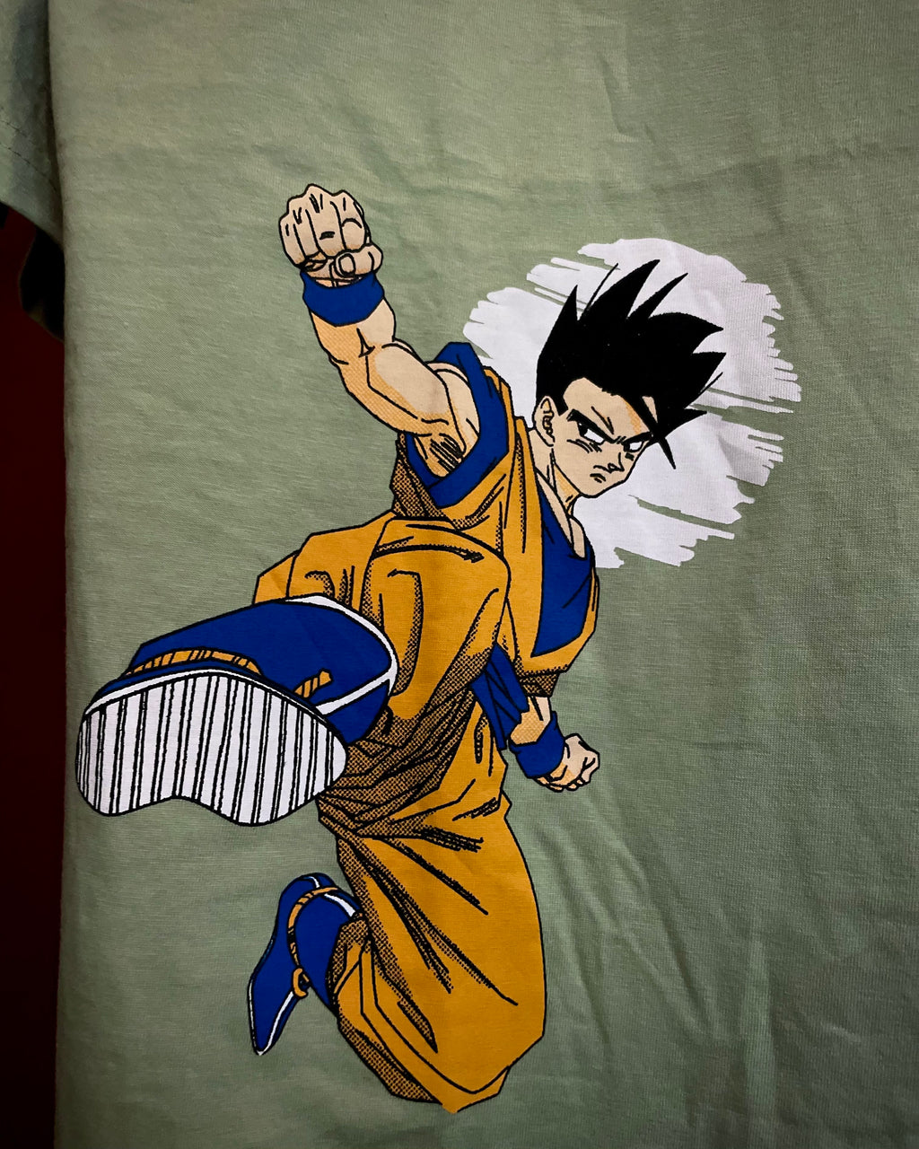 (Mint Green) Anime Front-Back Graphic Oversized Tee