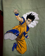 (Mint Green) Anime Front-Back Graphic Oversized Tee