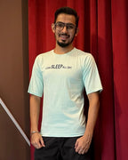 (Mint Green) Sleeping Panda Front-Back Graphic Oversized Tee