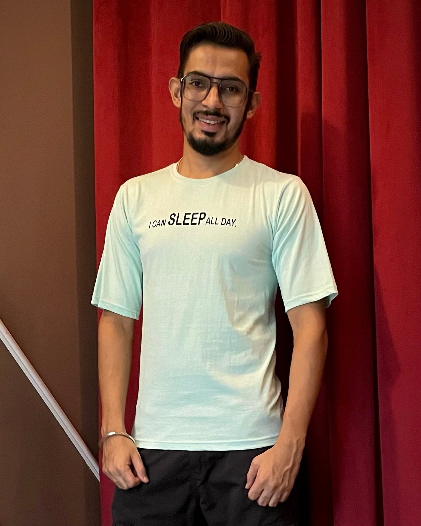 (Mint Green) Sleeping Panda Front-Back Graphic Oversized Tee