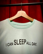 (Mint Green) Sleeping Panda Front-Back Graphic Oversized Tee