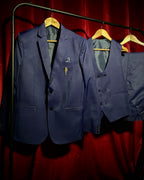 (Navy Blue) Solids 3-Piece Suit