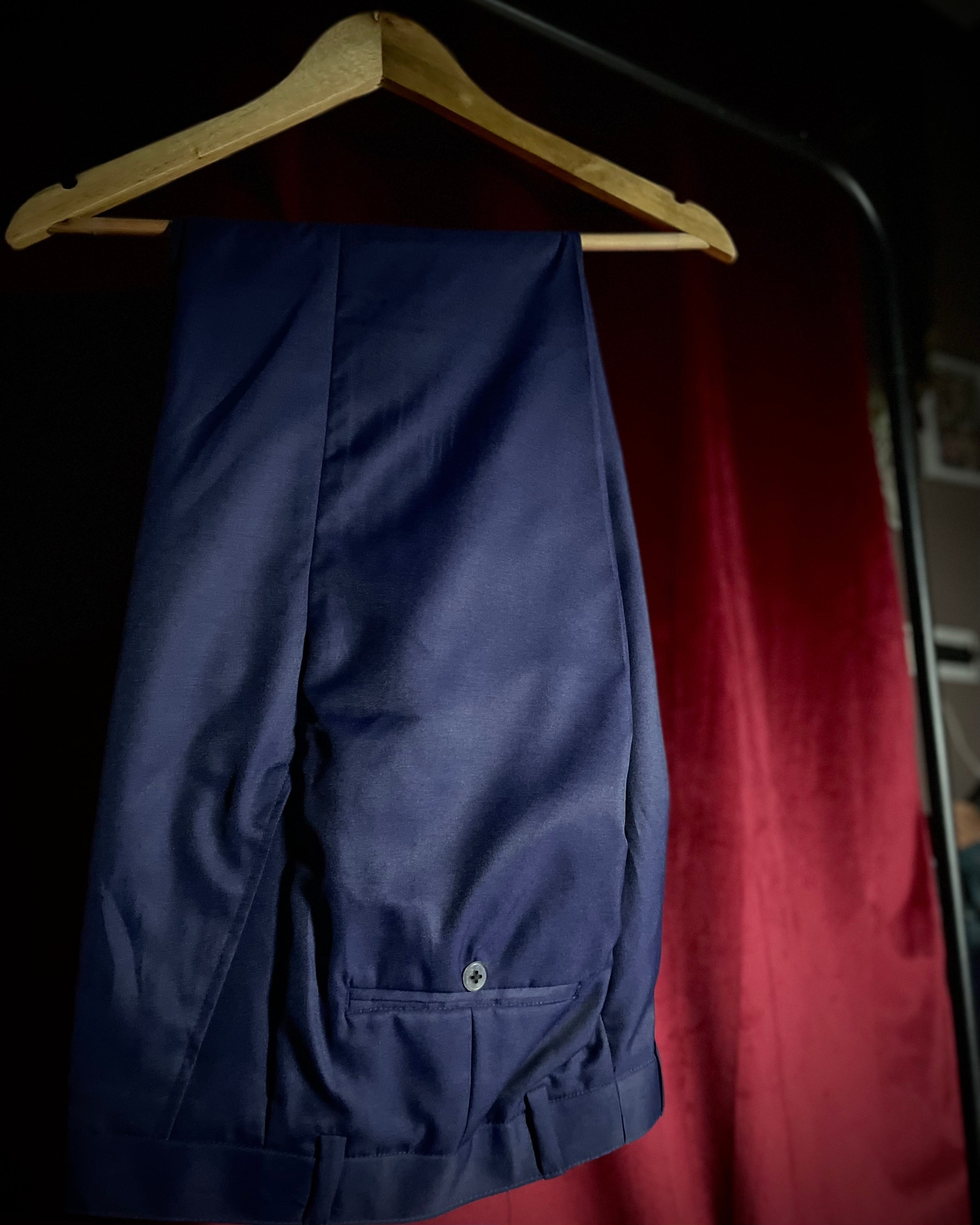 (Navy Blue) Solids 3-Piece Suit