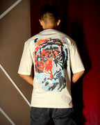 (Off-White) Tiger Graphic 3D Print Oversized Tee