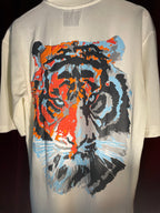 (Off-White) Tiger Graphic 3D Print Oversized Tee
