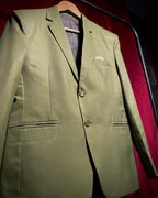(Olive Green) Solids 3-Piece Suit