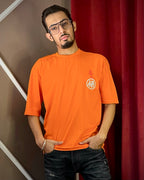 (Orange) Anime Graphic 3D Print Oversized Tee