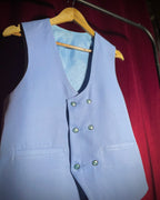 (Pastel Blue) Solids 3-Piece Suit