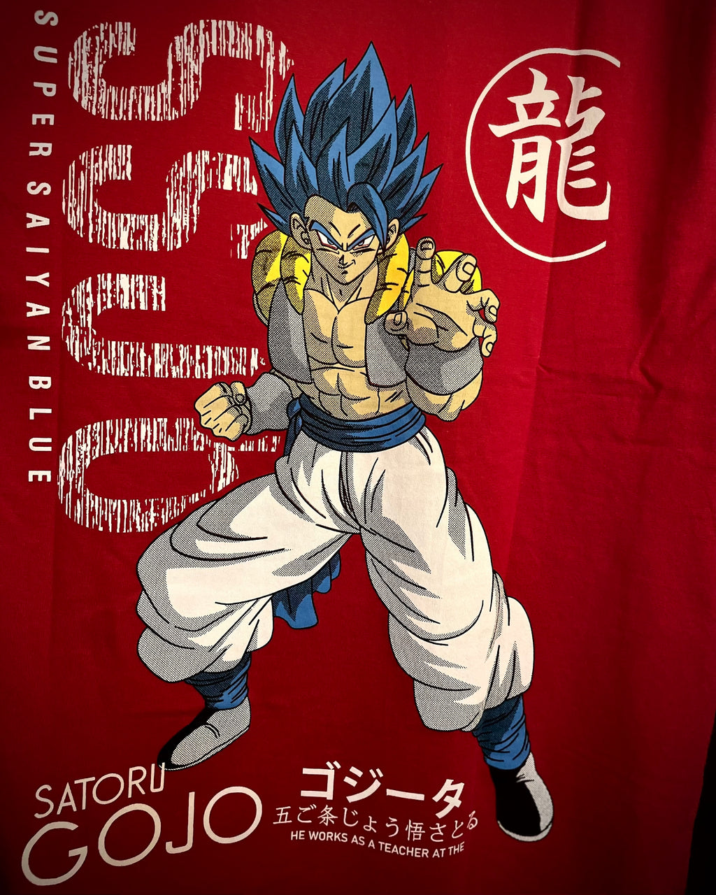 (Red) Anime Front-Back Graphic Oversized Tee