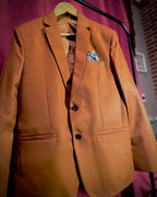 (Rust Brown) Solids 3-Piece Suit