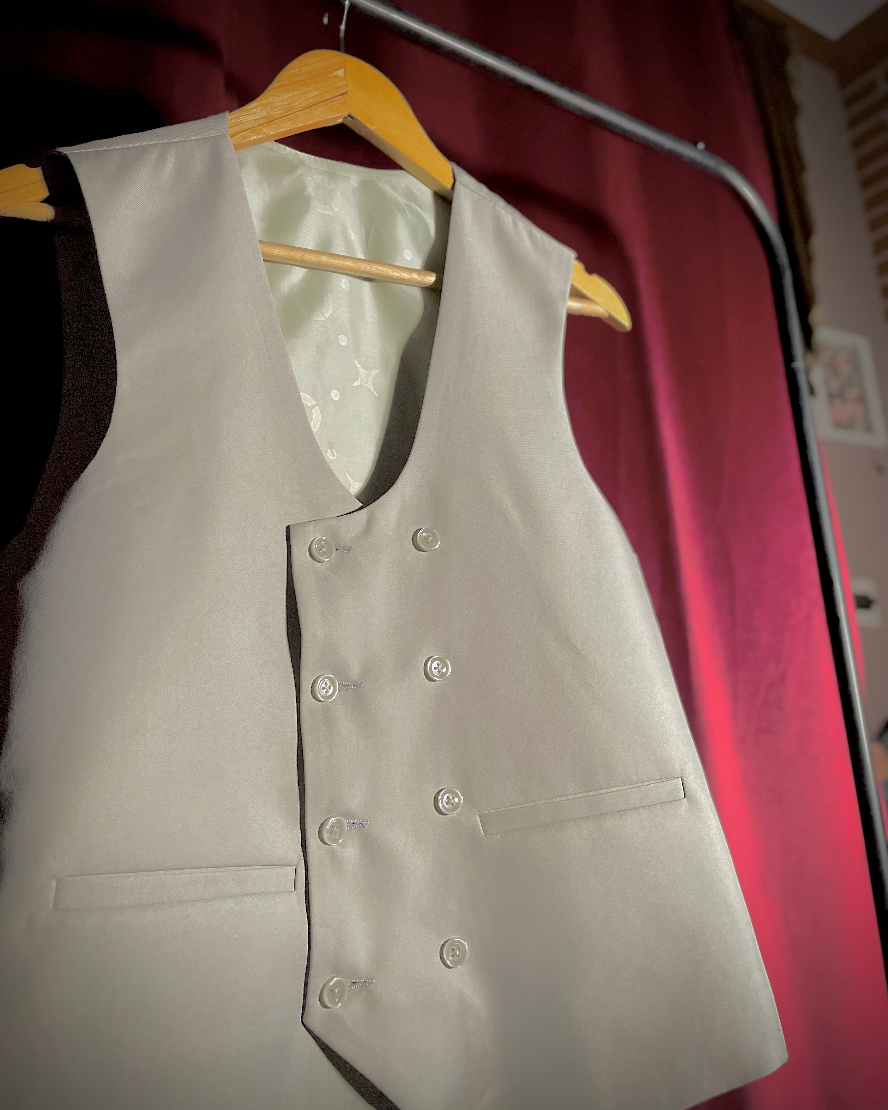 (Stone Grey) Solids 3-Piece Suit