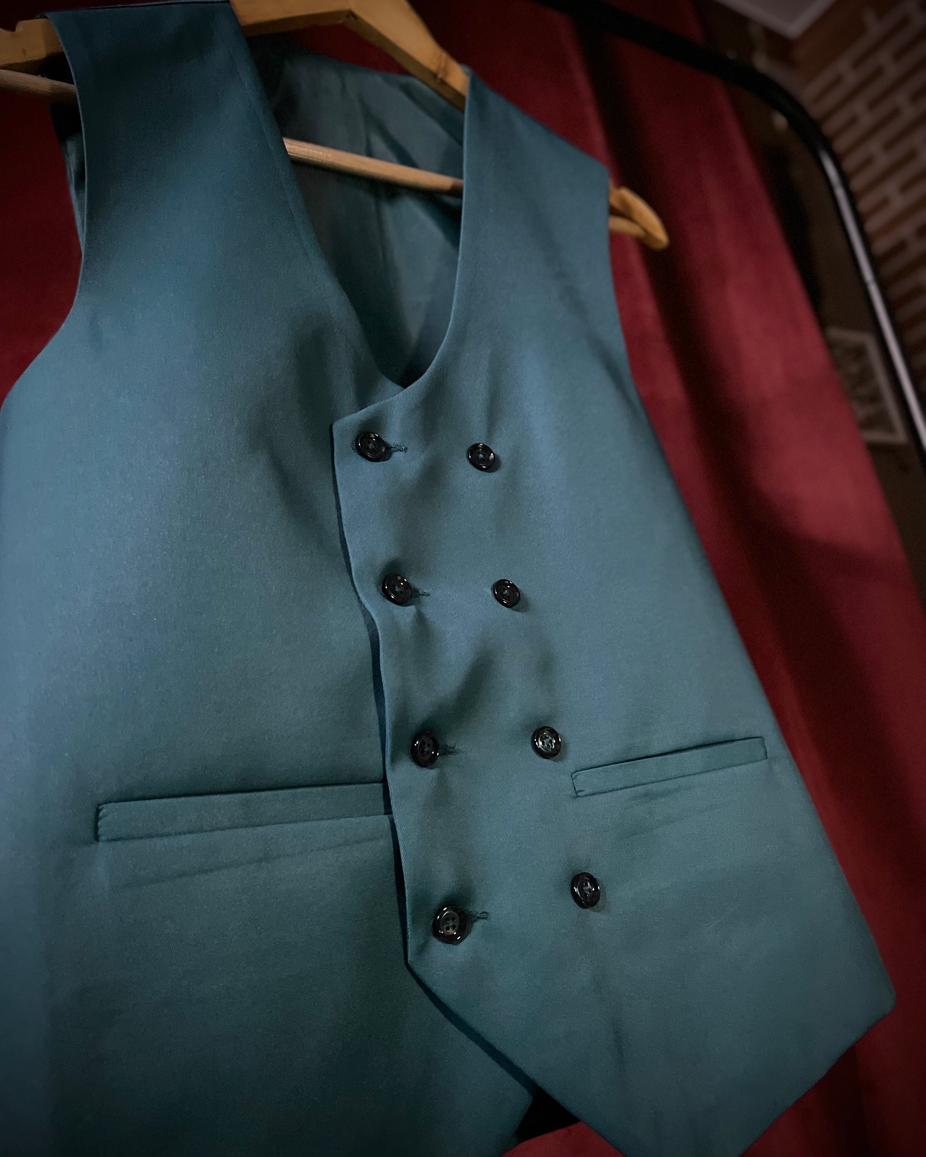 (Teal Blue) Solids 3-Piece Suit