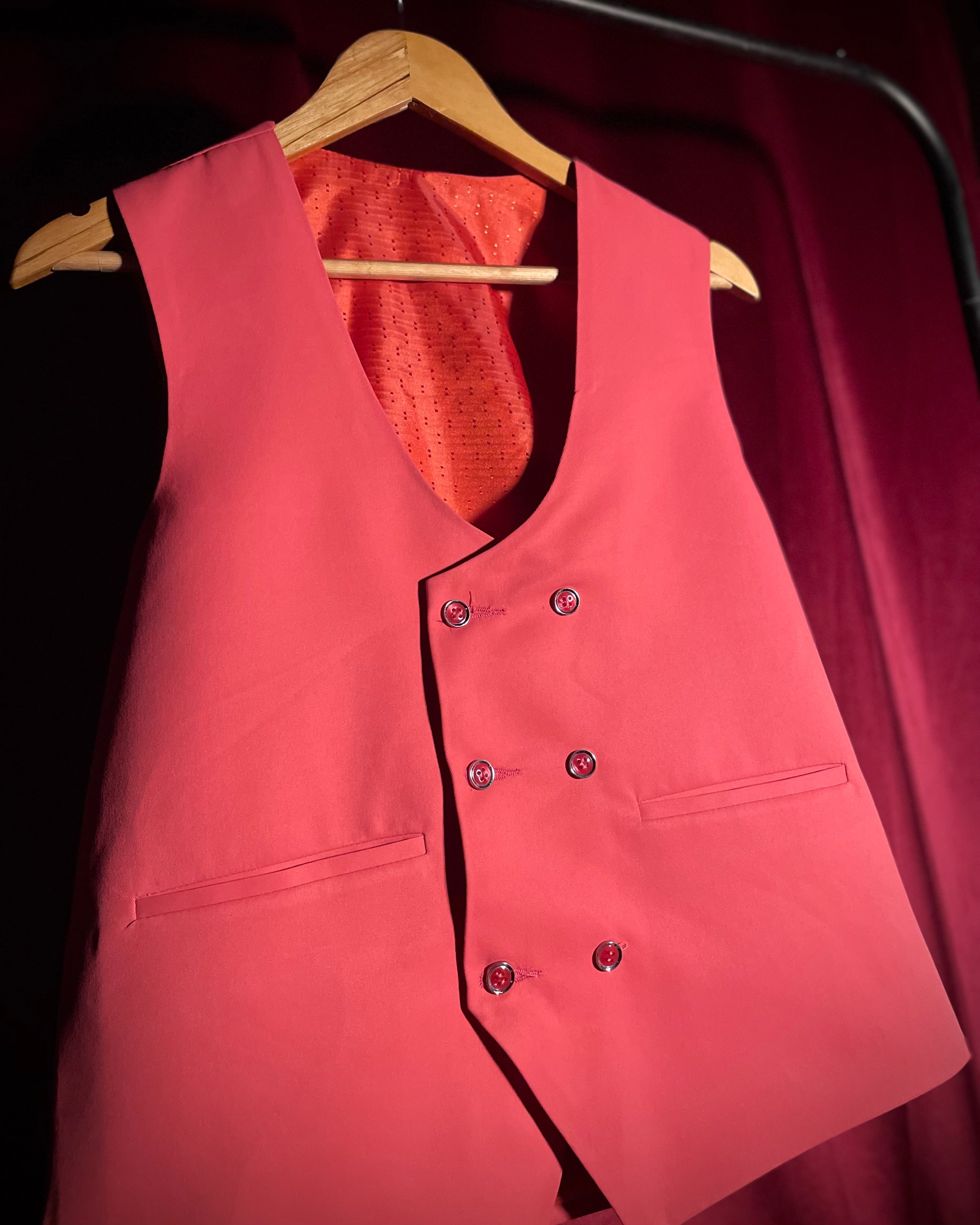 (Watermelon Pink) Solids 3-Piece Suit