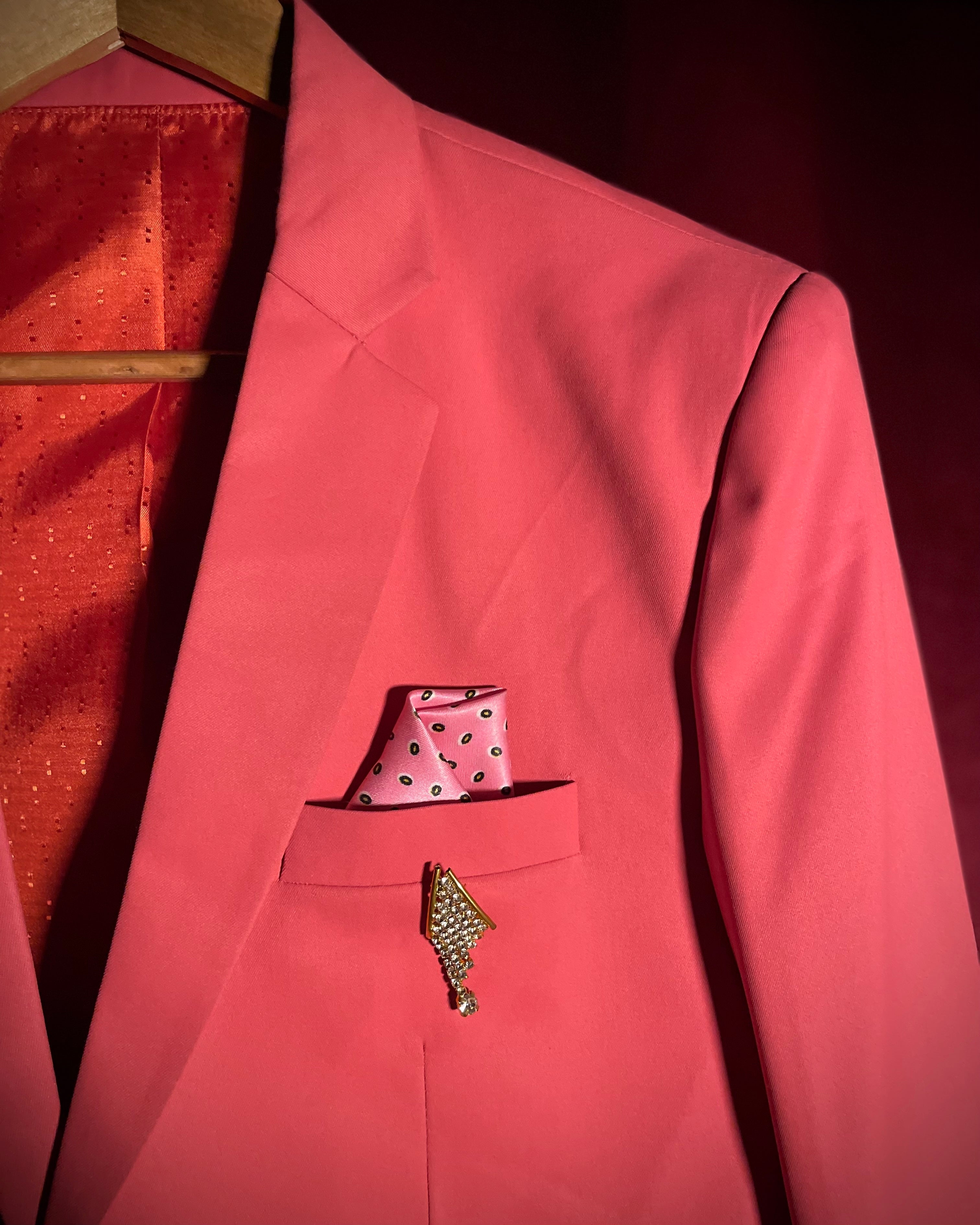 (Watermelon Pink) Solids 3-Piece Suit