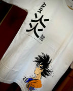 (White) Anime Front-Back Graphic Oversized Tee