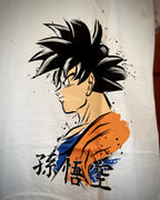 (White) Anime Front-Back Graphic Oversized Tee