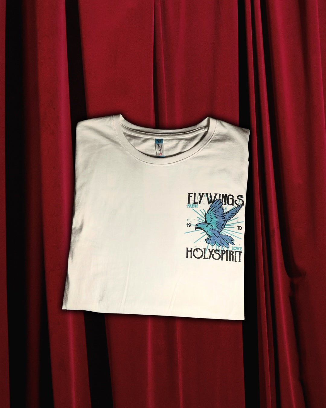 (White) Freedom Bird Front-Back Graphic Oversized Tee