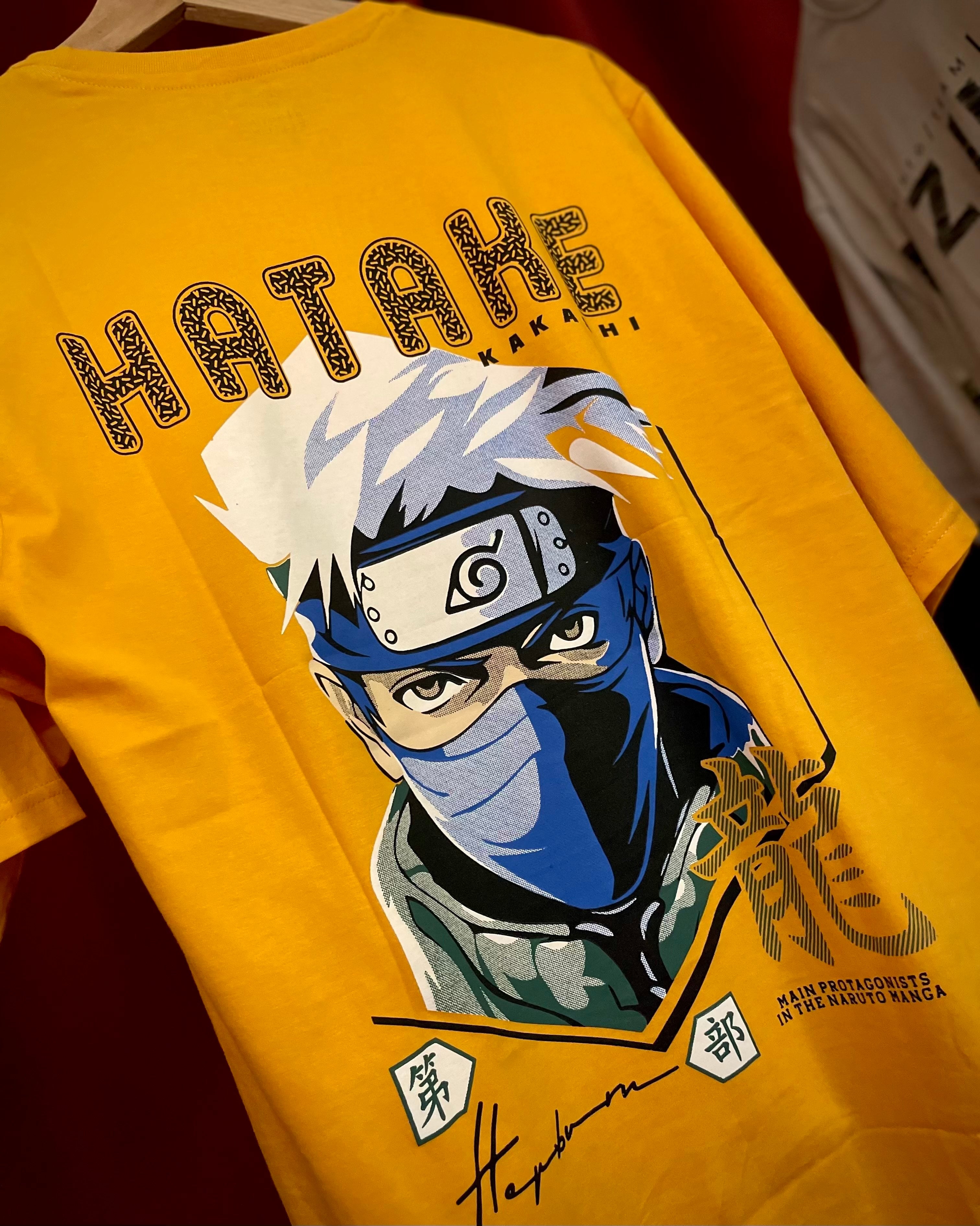(Yellow) Anime Front-Back Graphic Oversized Tee