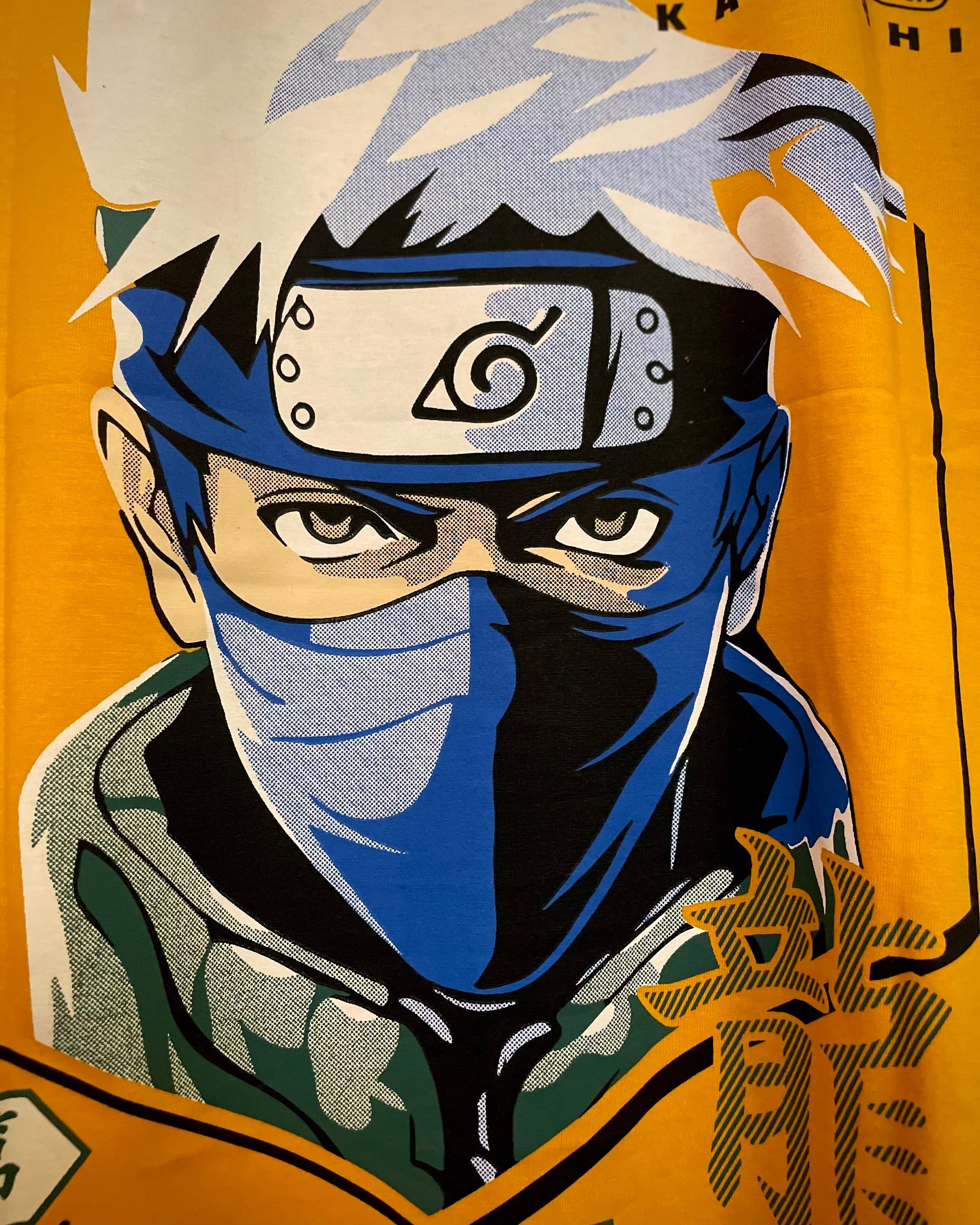 (Yellow) Anime Front-Back Graphic Oversized Tee