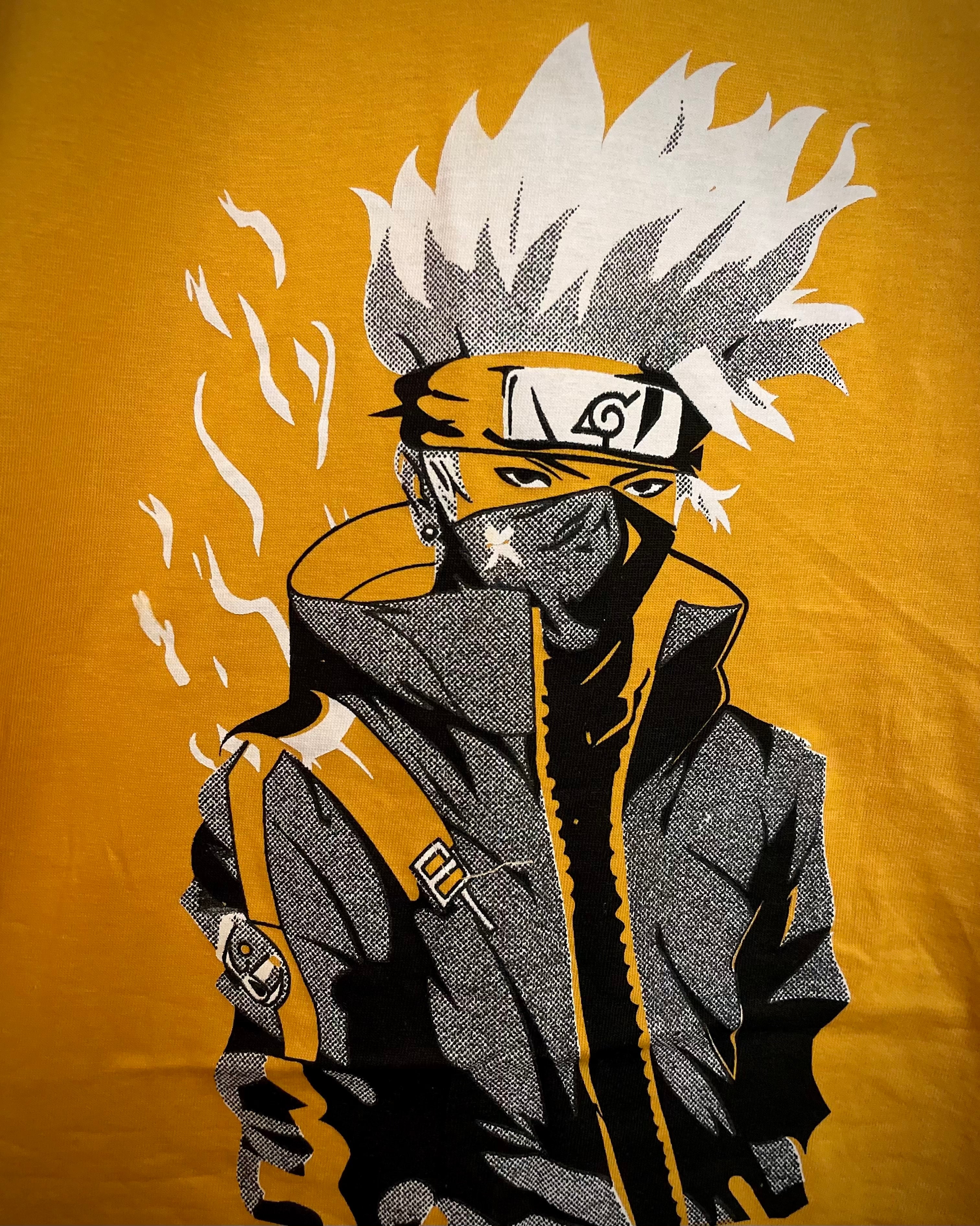 (Yellow) Anime Front-Back Graphic Oversized Tee