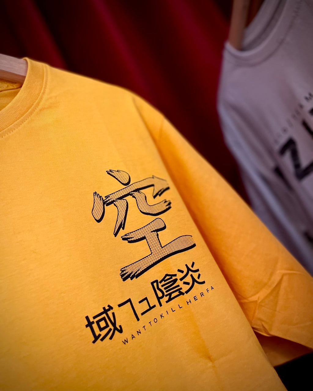 (Yellow) Anime Front-Back Graphic Oversized Tee